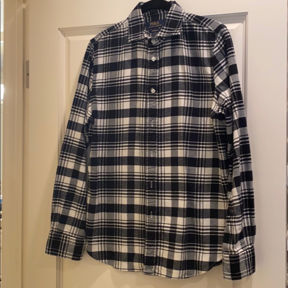 Polo Ralph Lauren black and white check flannel